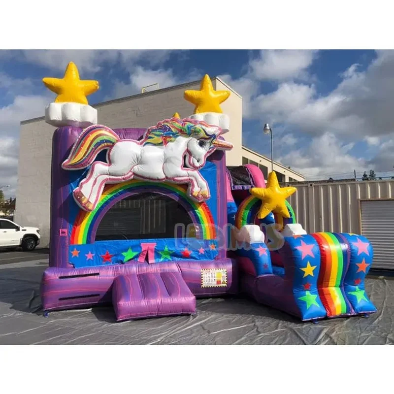 High Quality PVC Bounce House Slide Commercial Jumping Castle Unicorn Inflatable Combo