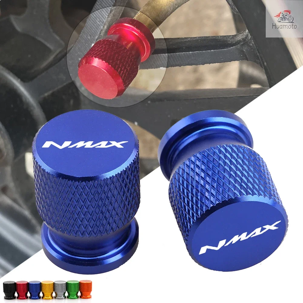 1 زوج لياماها NMAX N-MAX 155 NMAX125 الإطارات غطاء صمام اكسسوارات CNC الألومنيوم عجلة غطاء منفذ الهواء دراجة نارية