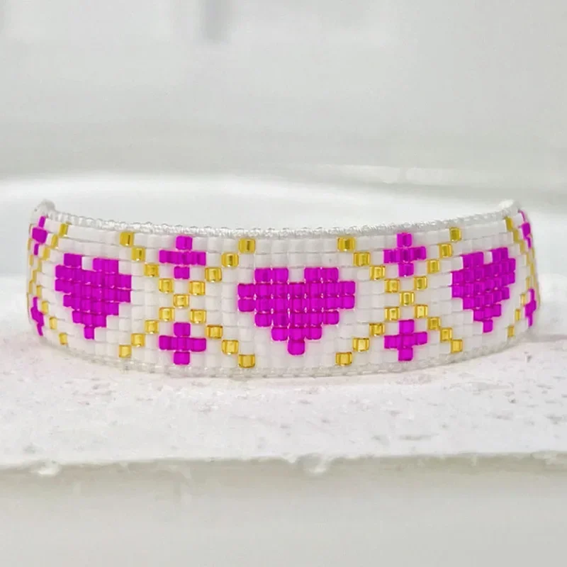 Rice bead bracelet Originality Heart-shaped Design Butterfly Hand knitting Bohemia Adjustable Fashion Design Beaded bracelet
