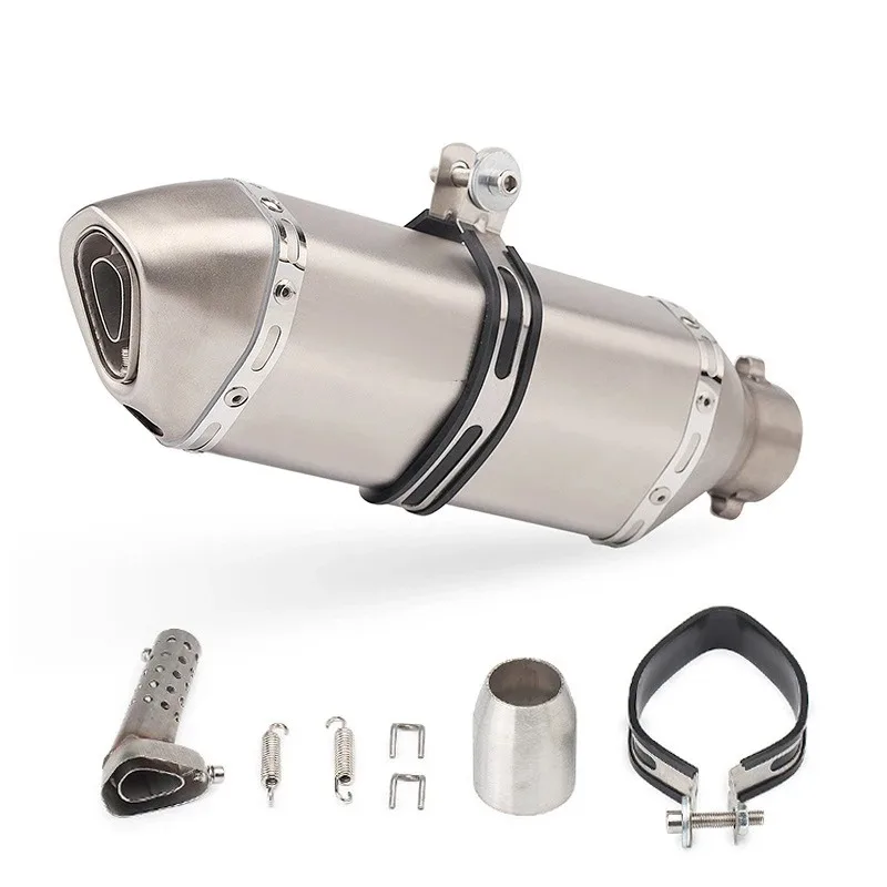 Universal 51MM Motorcycle Stainless steel Exhaust Pipe 570mm for ninja400 R3 Z900 S1000RR pcx160 duke390 R1 MT-07 slip-on