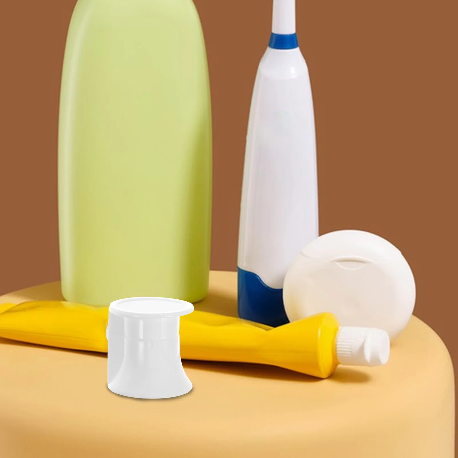 

50Pcs Toothpaste Flip Cap Squeezer Tube Top Lid White 13.7mm Inner Diameter Modern Bathroom Accessories Toothpaste Top