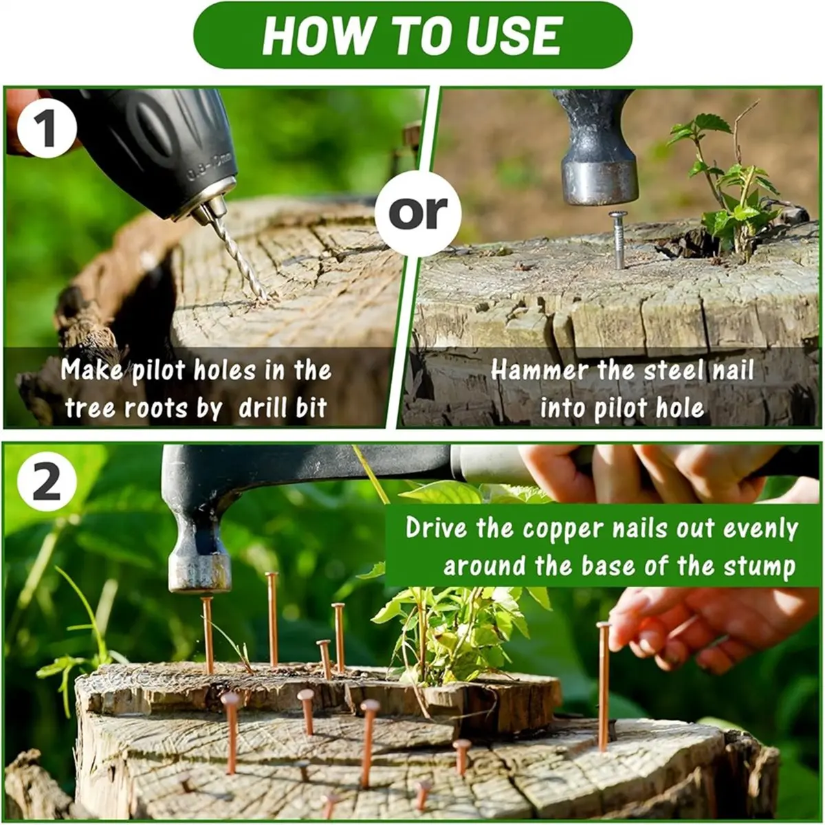 2026 New 10 Pack Copper Nails for Killing Trees, 4