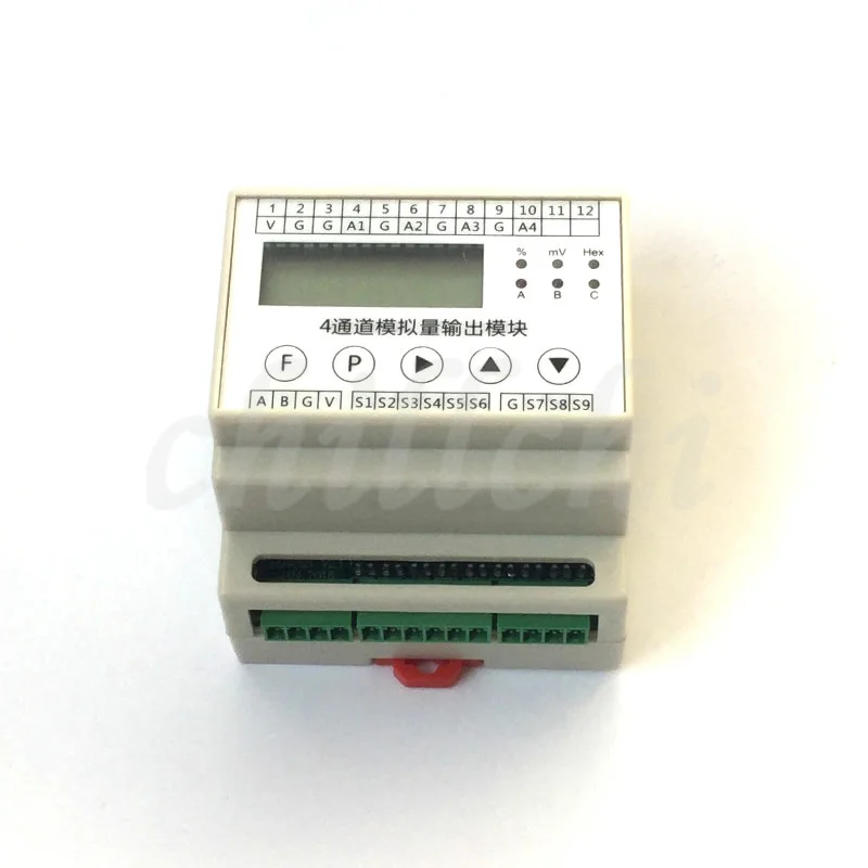 4 Road 12 Bit 0-10V Analog Output Module 485 LED Dimming LCD Display HD4321 RS485 Interface MODBUS-RTU Protocol