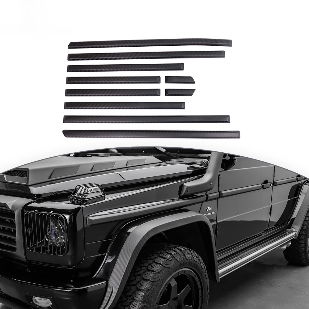 

Side Molding Trim For G Class W463 Before 2018 Year Dry Carbon Fiber For G55 TI Mech II Style Car Exterior Trim Strips