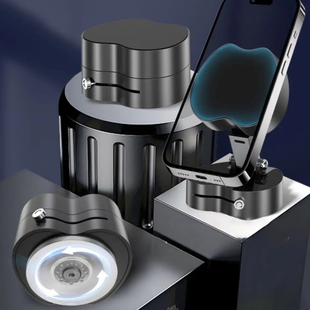 Suction Cup Magnetic Phone Holder Rotation Multi-functional Car Navigation Bracket Adjustable Foldable Phone Stand