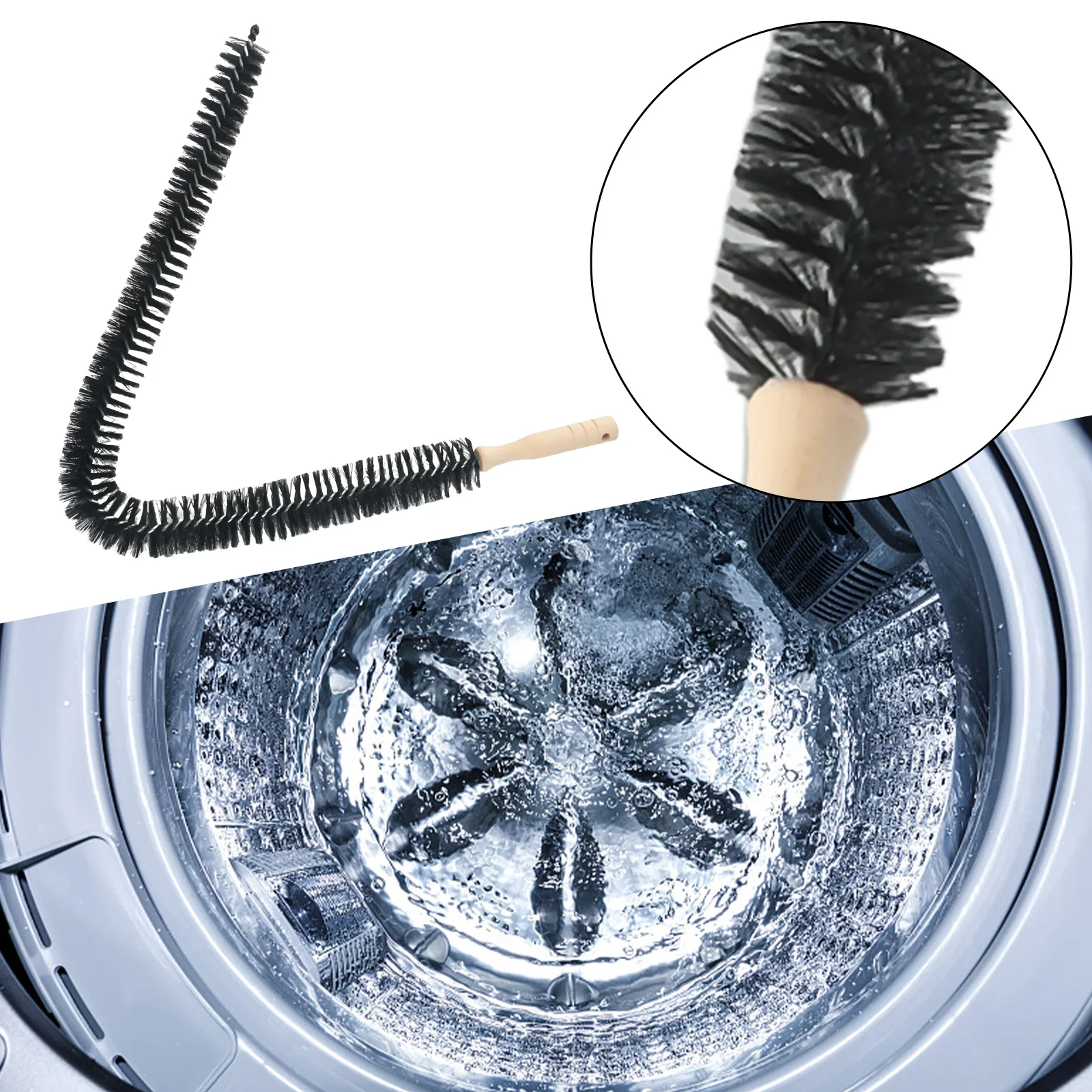 1pc Radiator Cleaner Brush 70cm 75cm Washing Machine Dryer Pipe Inner Wall Brushes Nylon Household Cleaning Tools Accessories