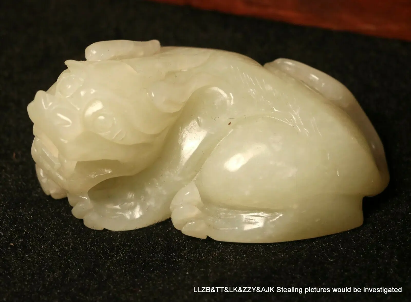 Certificated Chinese Old Hetian Jade Wealth G Pi xiu Piyao Amulet Totem Carving Timestown 20201128A