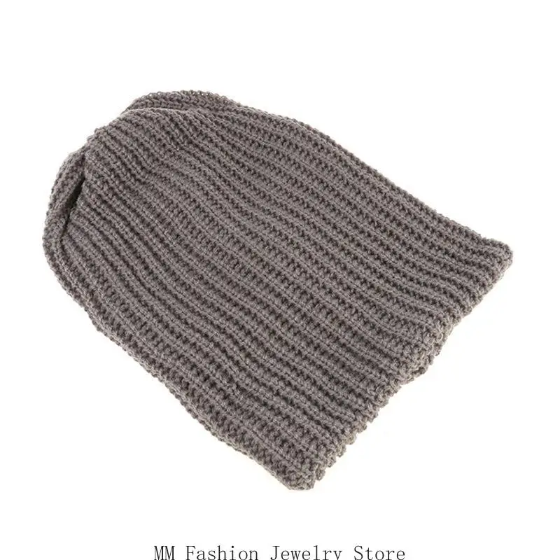 D0UB Berretto da sci oversize caldo invernale lavorato a maglia da uomo e donna unisex