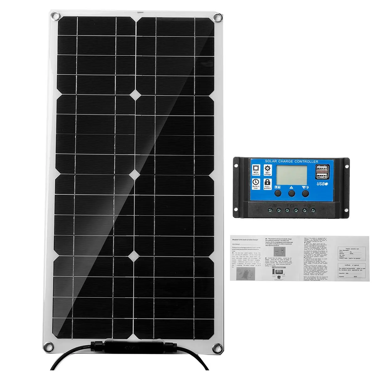 600W Solar Panel Kit Flexible Solar Panels 12V High Efficiency Battery Charger Module For RV Boat Solar Cell Board