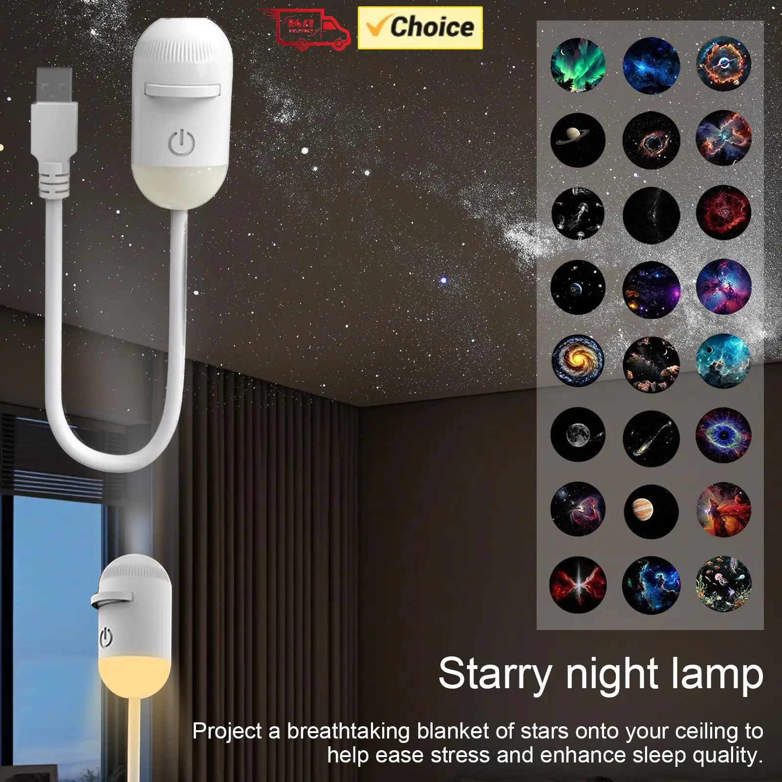 

USB Ceiling Galaxy Star Projection Atmosphere Light Starry Sky Lamp Night Light Romantic Bedroom Decoration Galaxy Projector