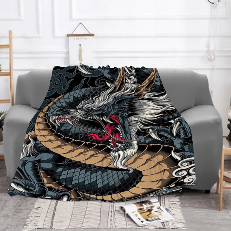 

Children's Blanket Sofa Winter Chinese Dragon Bed Blankets for Beds Furry Throw Fluffy Soft & Throws Baby Fleece Custom Nap Home