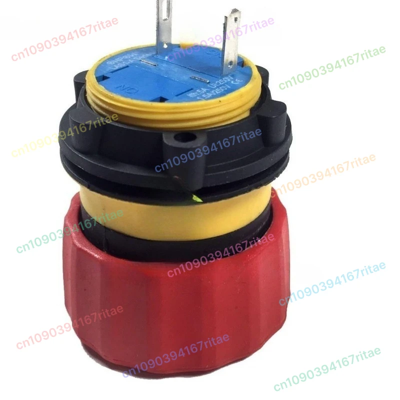 

LAS1-A22Y Emergency Stop Switch Knob Pump Truck Remote Control Emergency Stop Button, 1 piece