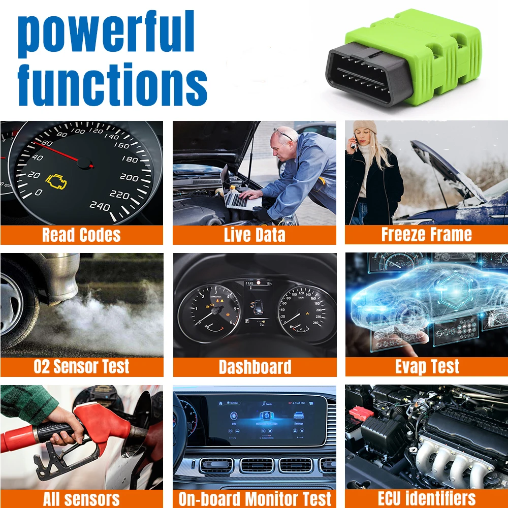 KONNWEI KW902 ELM327 V1.5 بلوتوث 5.0 Obd2 الماسح الضوئي ELM 327 PIC18F25K80 محرك فحص ماسح السيارة obd 2 قارئ رمز التشخيص