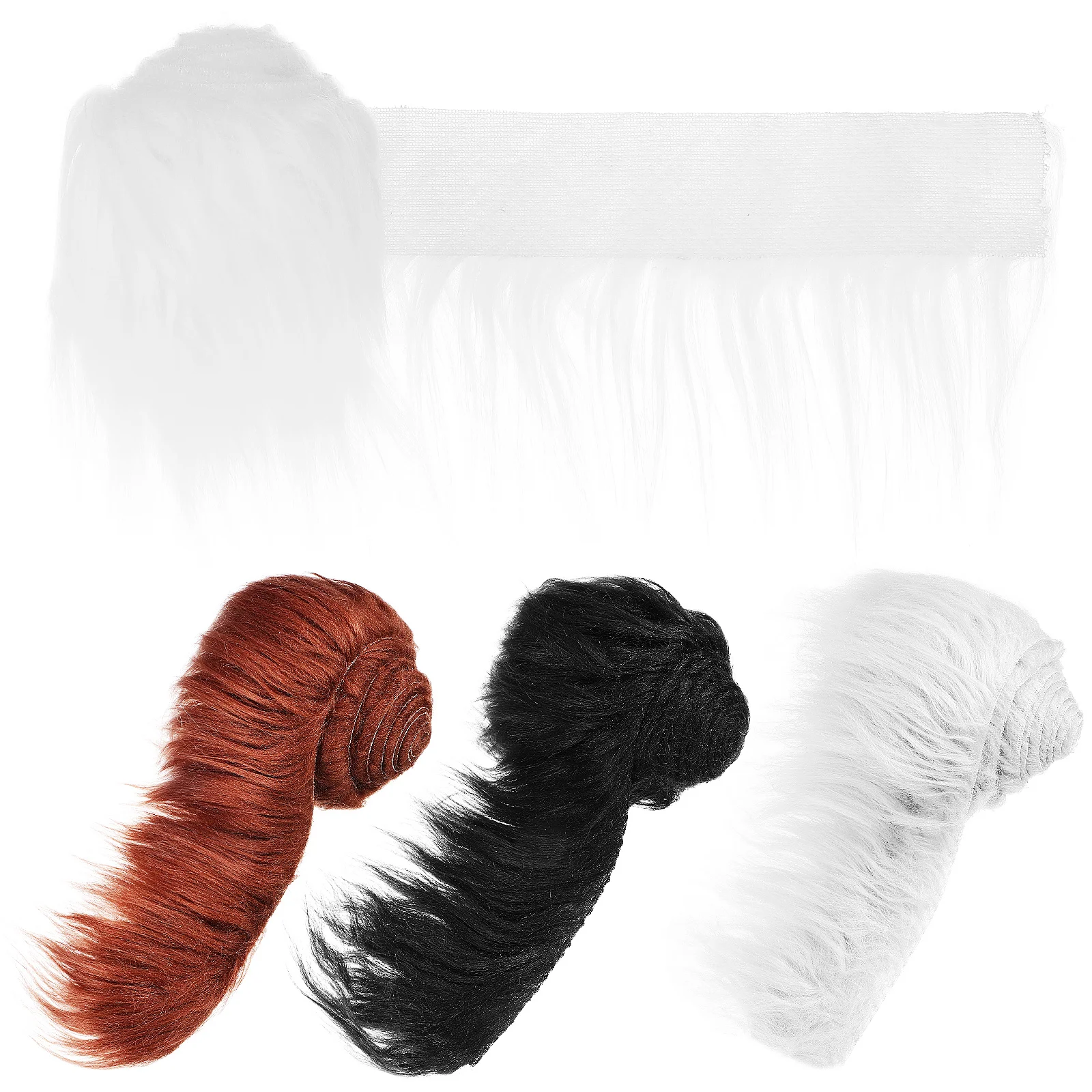 

4 Pcs Home Decoration DIY Faux Fur Fake Cut Out Sewing Costume Accessories Fluffy Fabric Artificial