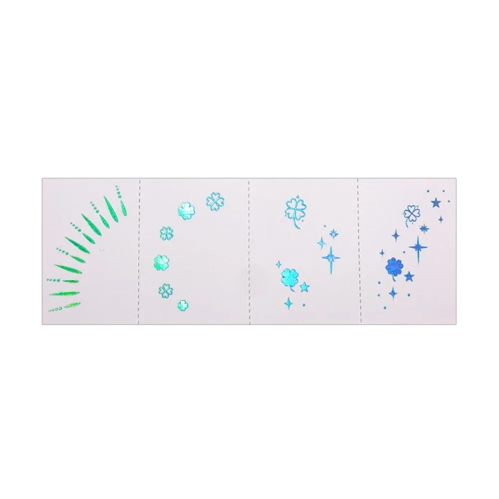 12pcs Waterproof Glitter Freckles Face Tattoo Facial Art Disposable Face Temporary Tattoos Laser Color Gold Makeup Stickers