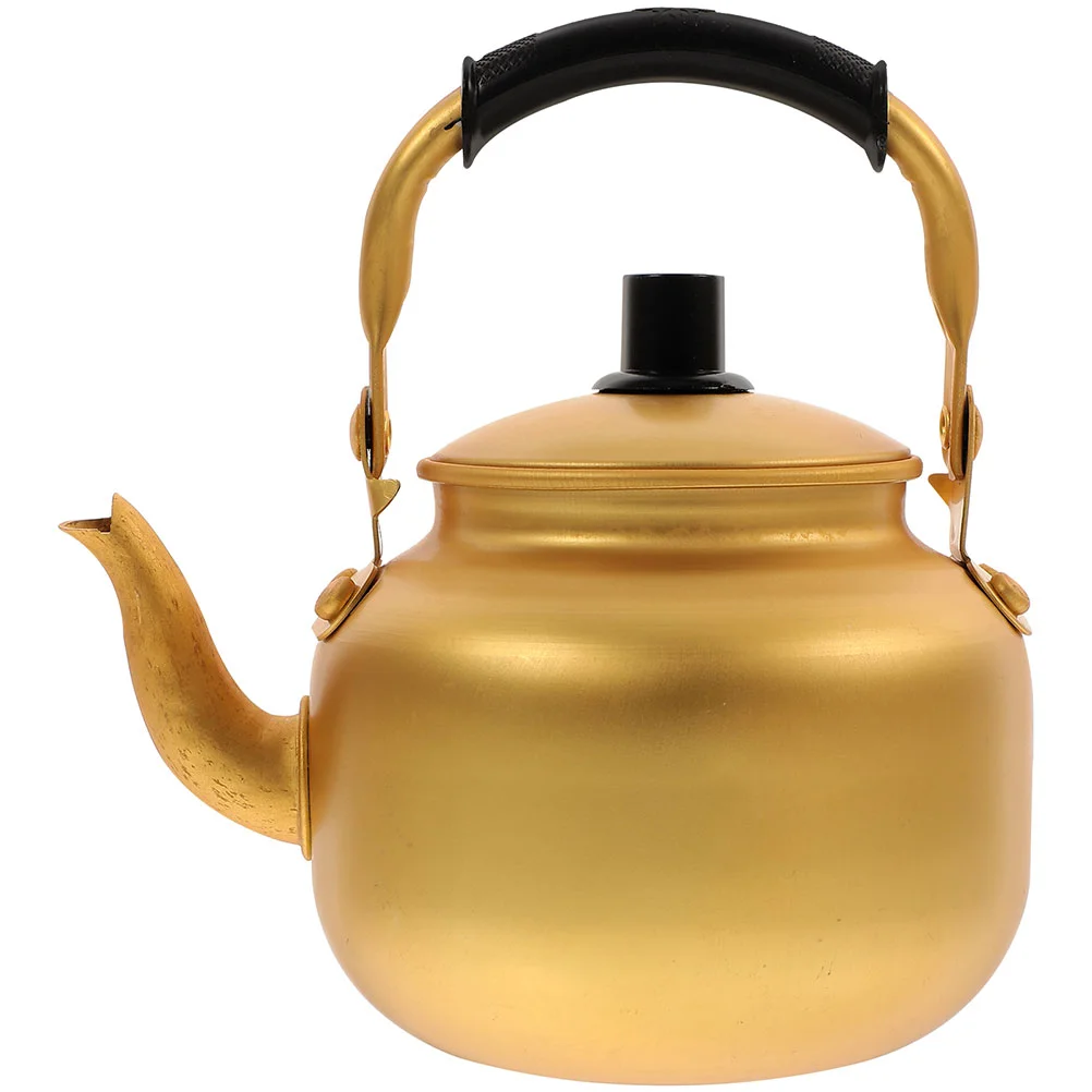 Retro Kettle Teakettle Small Aluminum Handle Water Stovetop Boiler House Pot Restaurant Coffee Heating