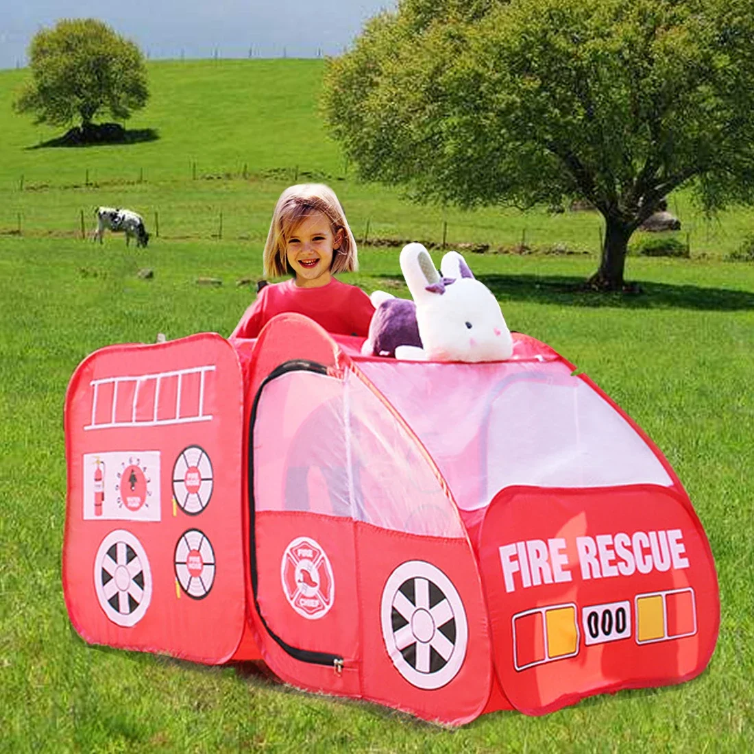 Tenda per bambini super grande nuova Tenda a tema per auto dei cartoni animati Casa da gioco per interni ed esterni Installazione automatica e conveniente gratuita