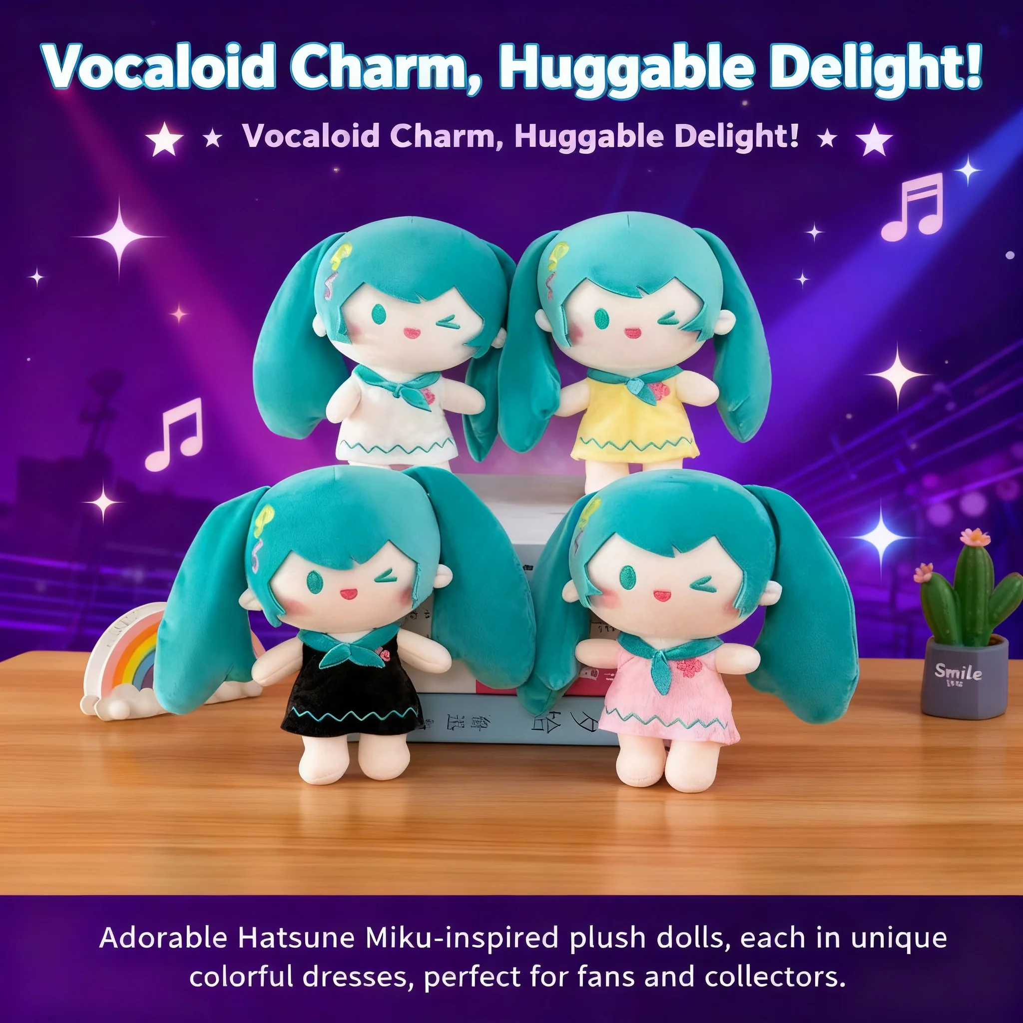 Miku Fufu Plush Doll Pillow Stuffed Toy Doll Wedding Toss Gift Claw Machine Doll Children Gift Anime Cosplay Cute Kawaii Soft