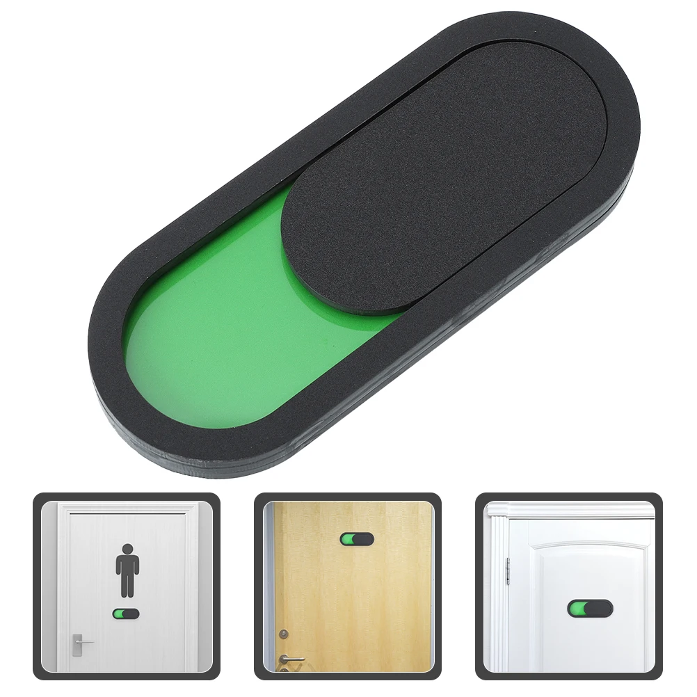 حالة تبديل لافتة للباب 20x8 سنتيمتر الأسود شاغرة المحتلة الحمام مرحاض فندق سبا مكتب غرفة الاجتماعات ارتداء مقاومة