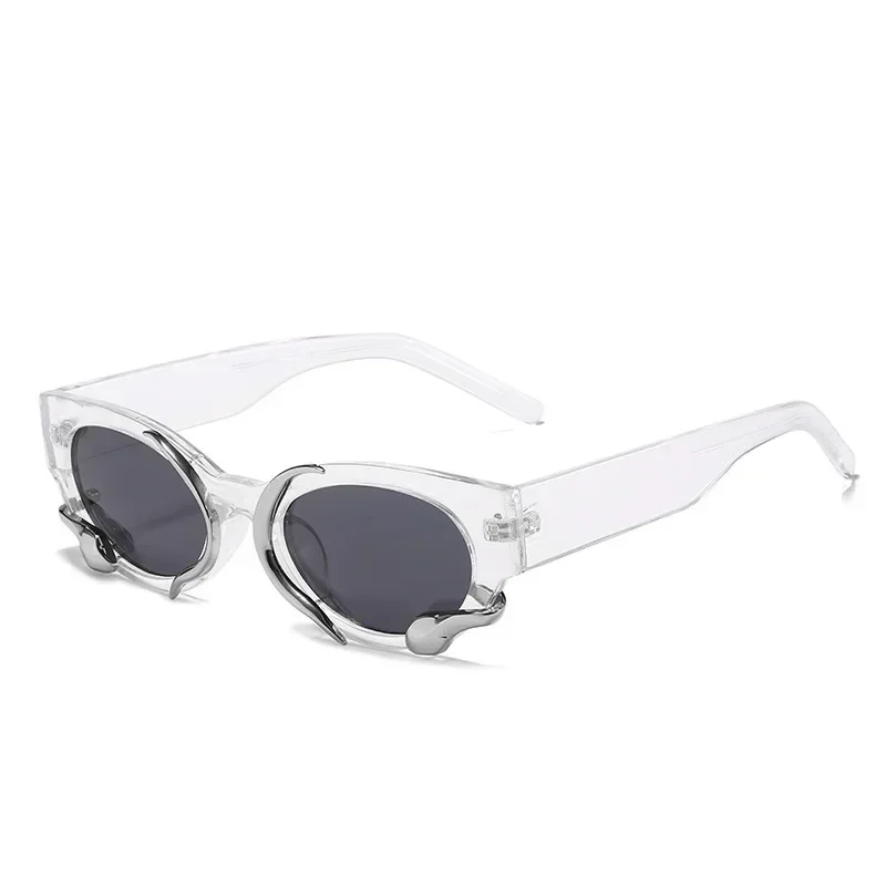 Koreanische Version elliptische Ins Spirit Snake Sonnenbrille Co-Marke Street Photo Internet Promi Sonnenbrille mit UV-Schutz