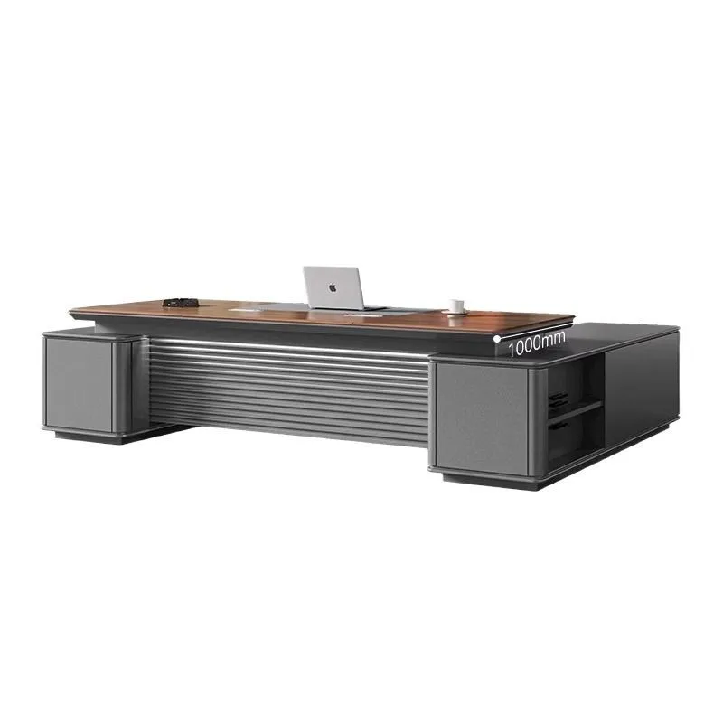 

Senior Sense Big Desk Chairperson's Office Desk and Chairs Light Luxury Office Furniture 4