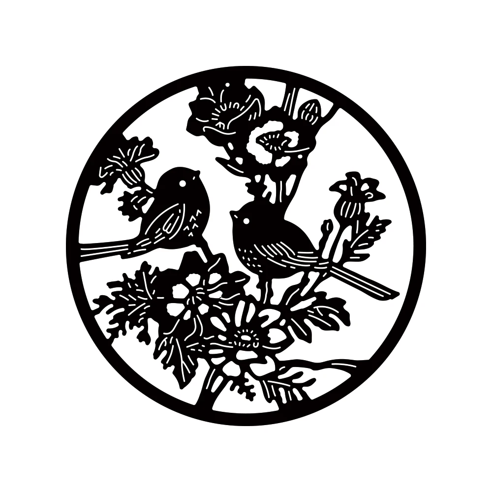 Birds On Flowers Branch Metal Cutting Dies For DIY Scrapbook Cutting Die Paper Cards Embossed Decorative Craft Die Cut New 2023