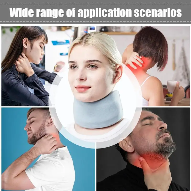 Neck Collar Adjustable Foam Soft Wraps Soft Neck Support Brace For Sleeping Aligns & Stabilizes Vertebrae Ensures Stability For