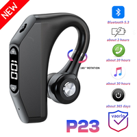 Ultra-long Standby Business Wireless Headset LED Display With MIC Noice Cancelling Left Right Ear Universal Bluetooth Earphone