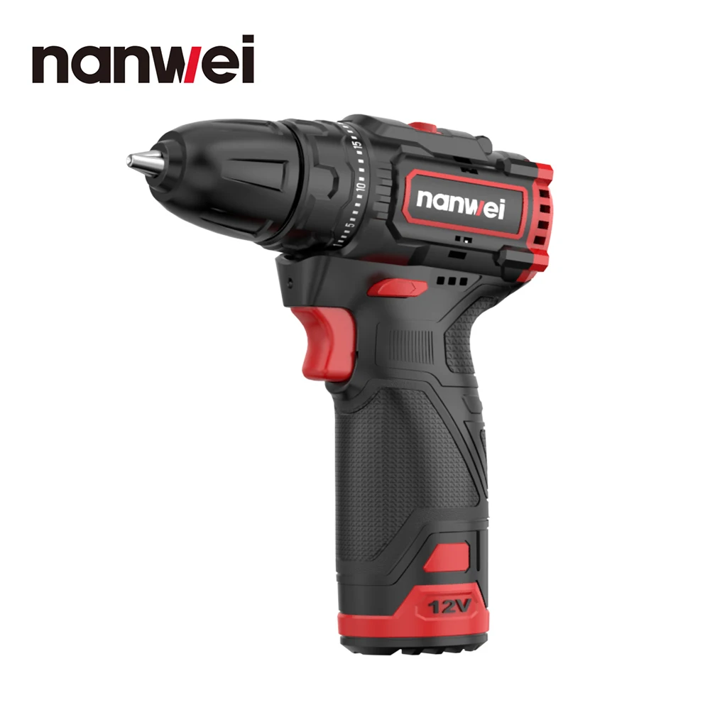 Nanwei Rechargeable Multifunctional Brushless Electric Hand Impact Drill 12V Mini Household Charging Tool Lithium Battery