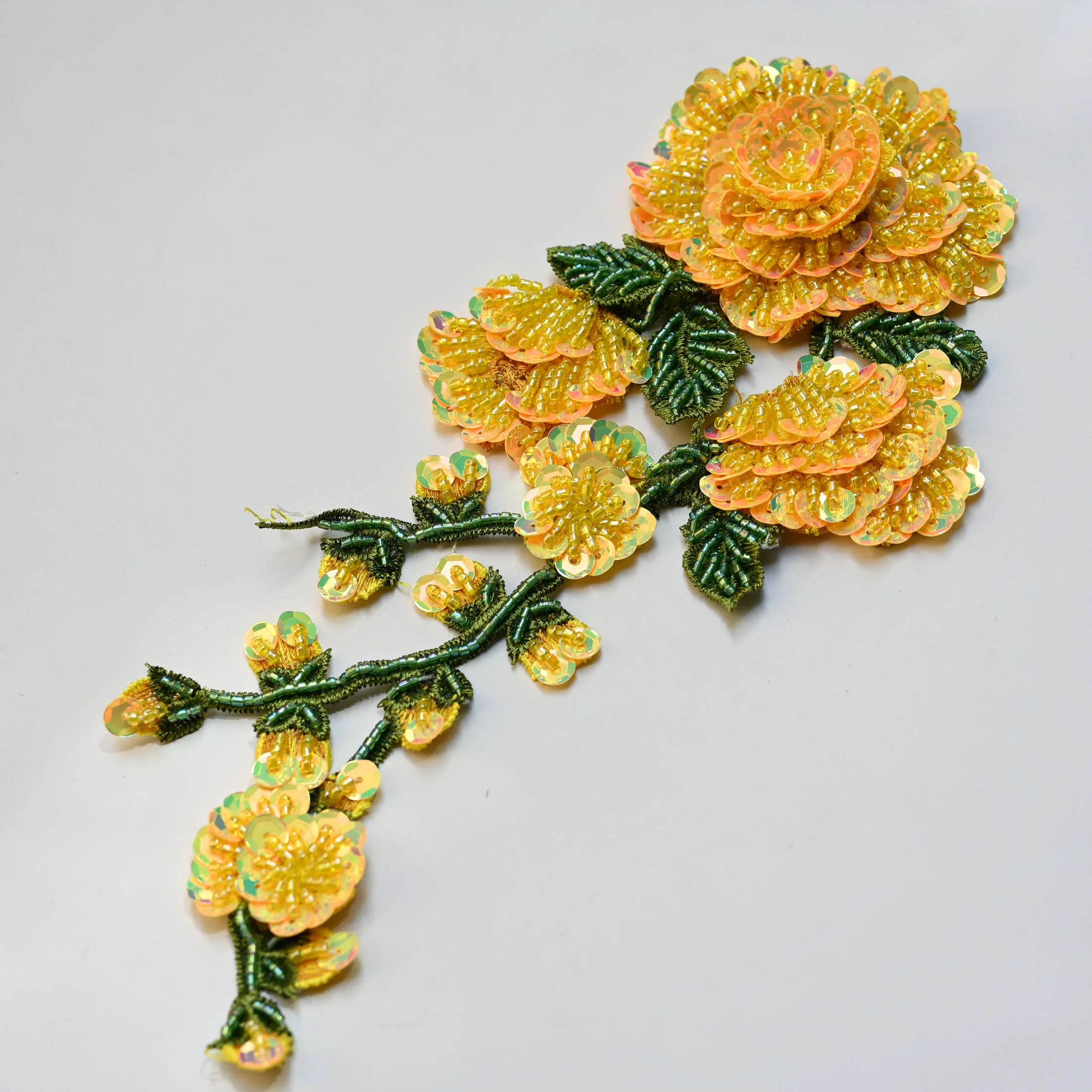 Fashion Luxury Handmade Pink Sew On Peony Flower Patches for Clothes DIY Sewing Beaded Appliques Jacket Clothing Decoration