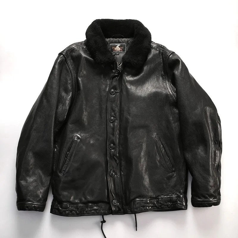 Men's leather fully vegetable-tanned cotton