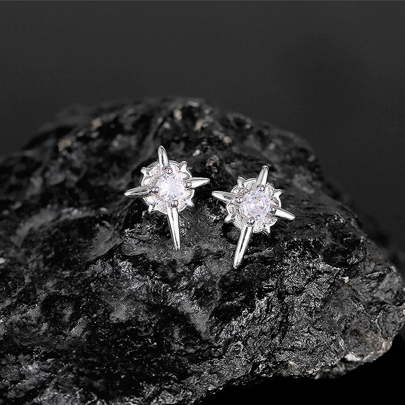 Titanium Steel Polaris Magnet Ear Clips Men's Pierced Earrings Fashionable and Simple Personality