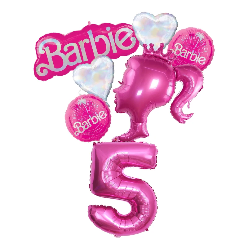 Disney Barbie Birthday Decorations Tableware Set Cup Plate Balloons Backdrop Banner Baby Shower Kids Girls Party Event Supplies