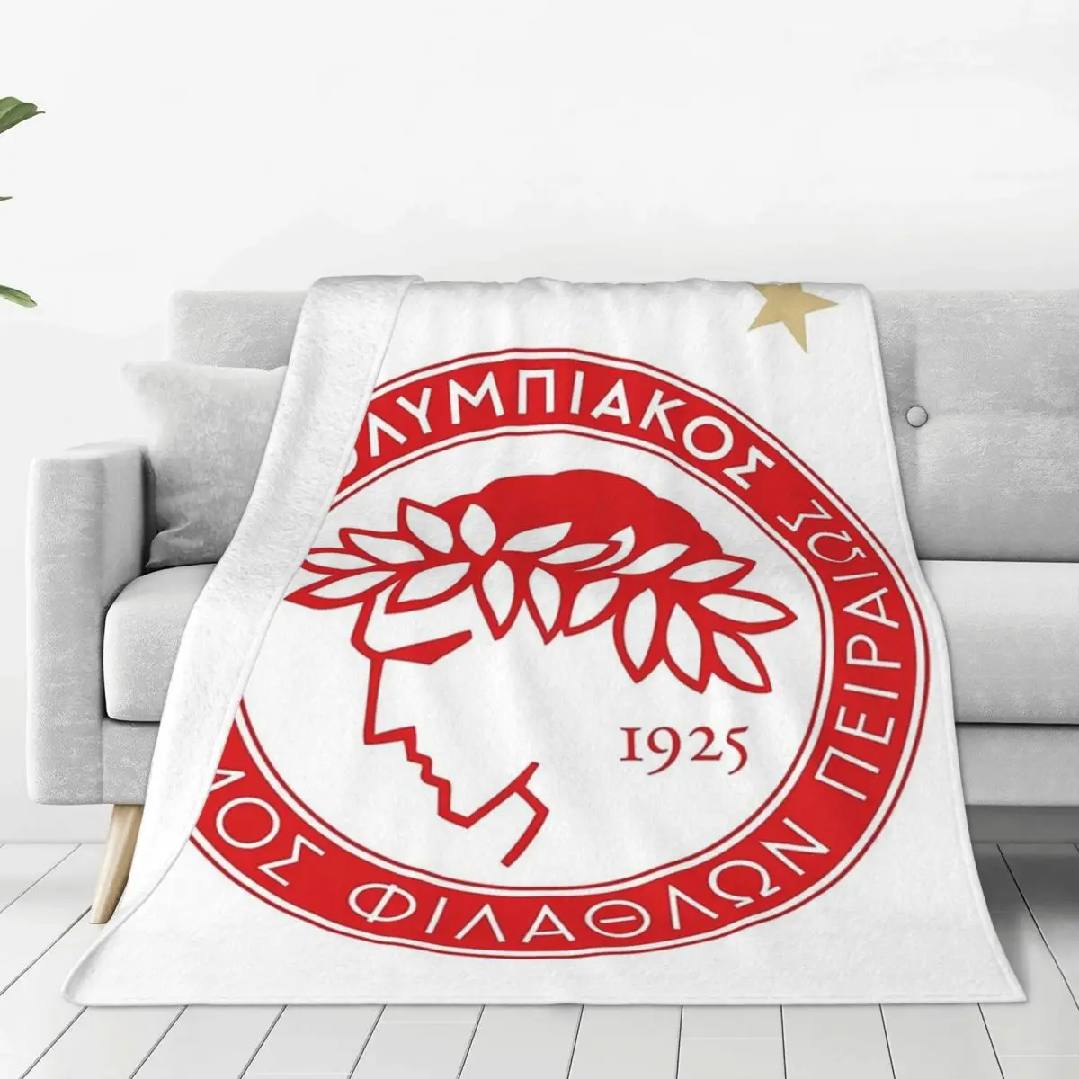 Olympiacos F.C Blanket Flannel Warm Sofa Throw Blankets For Home Bedroom Outdoor Throws Bedspread Quilt