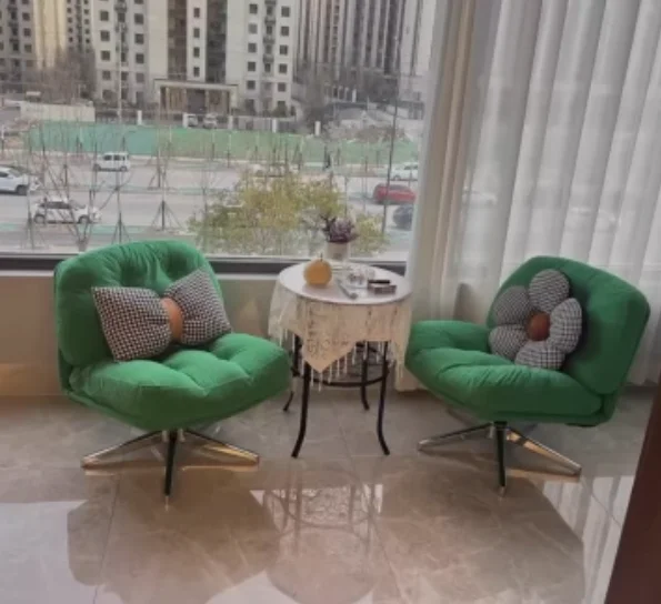 Rotatable & Adjustable Lazy Sofa Leisure Chair, Multi-scene Household Furniture for Living Room, Study and Bedroom
