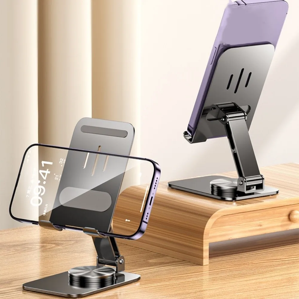 

360 ° Rotating Adjustable Phone Holder Metal Folding Mobile Phone Holder Stand Portable Adjustable Table Cell Phone Stand