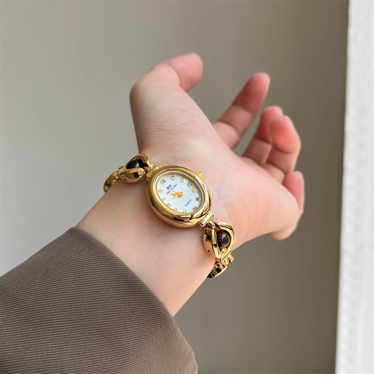 Elegant Women'S Watch, Oval Bracelet Watch, Versatile And Sophisticated Design, Exquisite Women'S Stainless Steel Wristwatch.