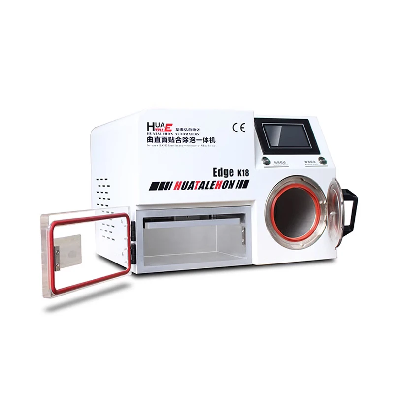 HUATAIE Edge K18 Laminating Machine Glass OCA Vacuum Bubble Remover LCD Screen Edge Flat Refurbish Laminator for Samsung iPhone
