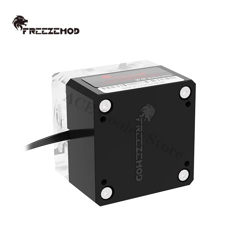 

FREEZEMOD Бесшумный насос с водяным охлаждением RGB, универсальный акриловый чехол, 4-контактный ШИМ-регулирующий поток температуры 650 л/ч