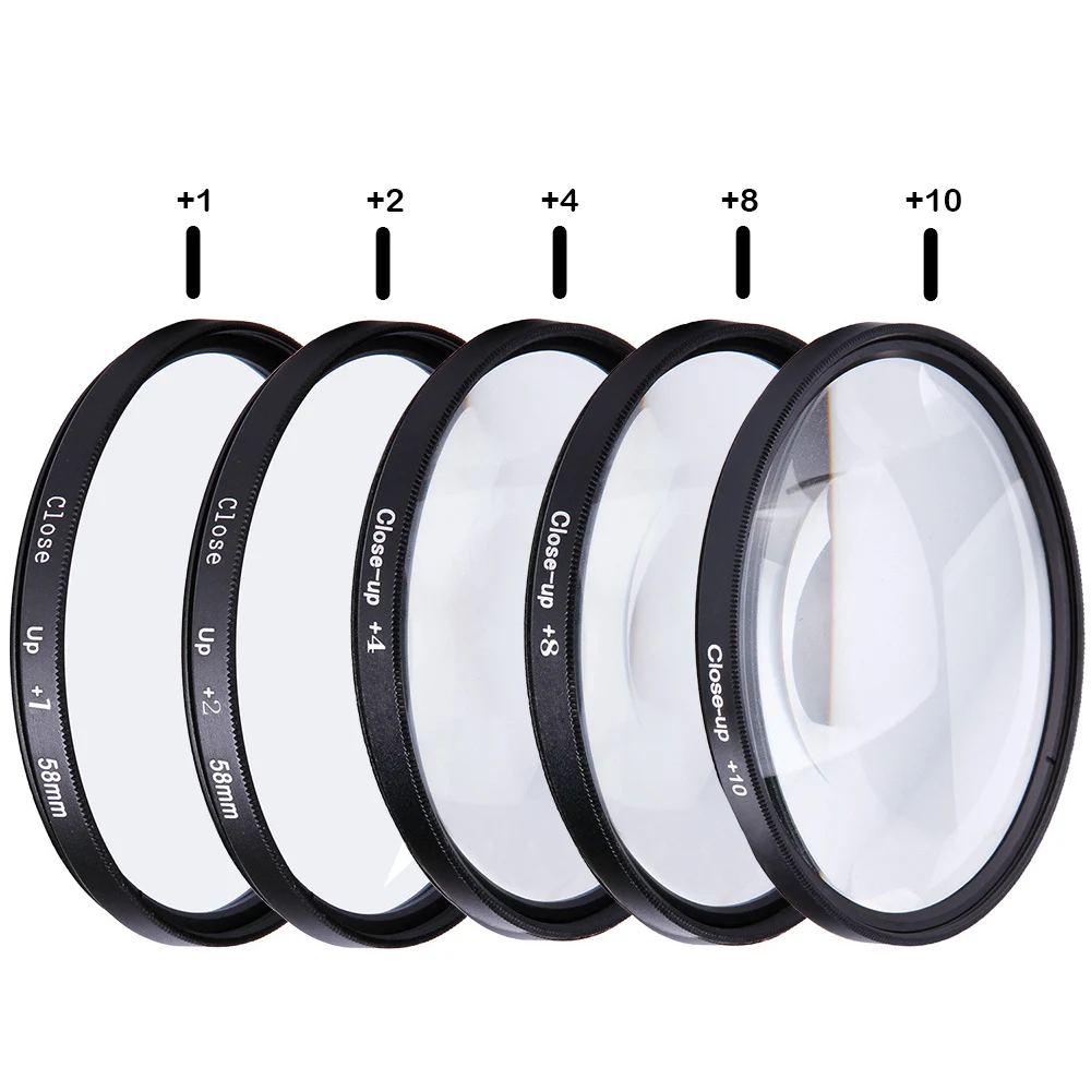 Macro Close-Up Lens Filter Universal +1/2/4/8/10 Circle 37/40.5/43/46/49mm 52mm 55mm 58mm 62mm 67mm 72mm 77 82mm For Nikon Canon