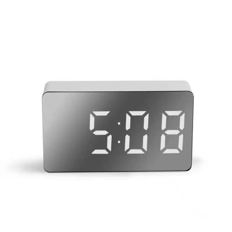 Electronic Desk Watch Silent Bedside Home Decor Gifts Table Clocks Desk Clock Alarm Snooze Display Time Snooze Desk Clocks