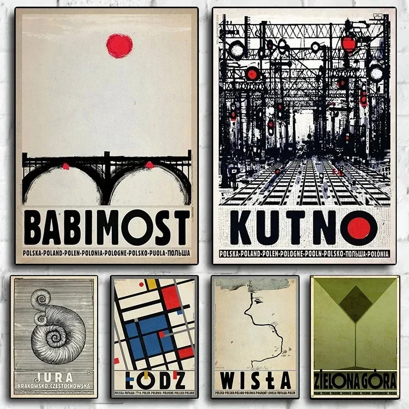 Retro Original Poland Local Pictorial Babimost Podhale Wista Posters Prints Canvas Printing Wall Art Picture for Room Home De