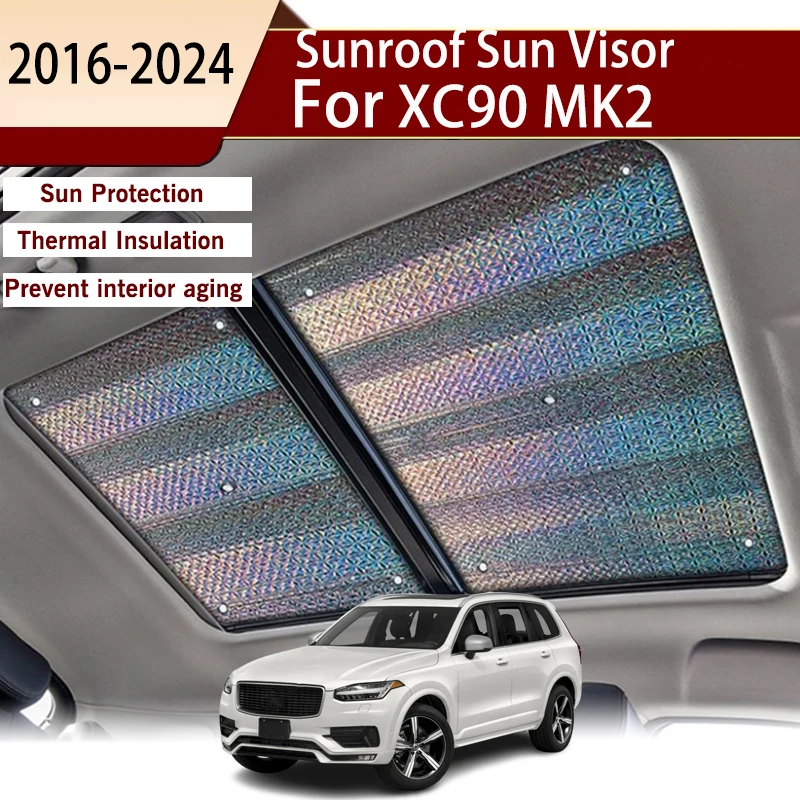 

Sunroof Sunshade 2018 For Volvo XC90 T6 R-Design MK2 2016-2024 Accessories Stickers Skylight Shading Window Sunscreen Sun Visor