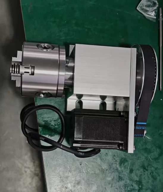 80-piece three-jaw complete set (including 57 motor + tailstock) engraving machine rotating table a-axis indexing head