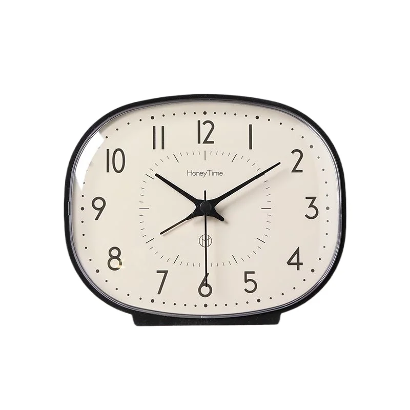 Mute Small Table Clock Household Vintage Desktop Decoration Bedroom Children\'s Students Creative Wake-up Device Desk Alarm Clock