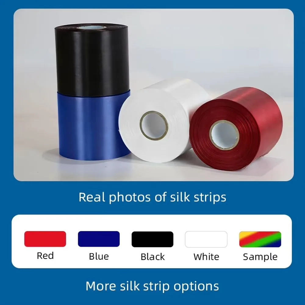 Premium 100x100M Satin Ribbon Thermal Transfer for Barcode Labeling Polyester Synthetic Asset Tags