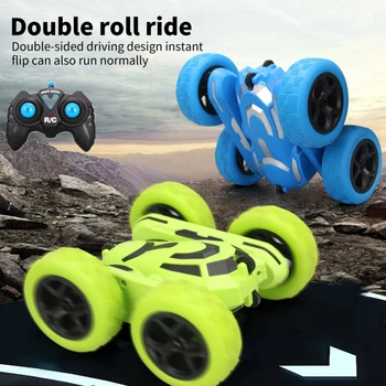 Double-sided stunt electric remote control car 2.4G all terrain Tumbling Trick vehicle Stong driving force RC car with cool light