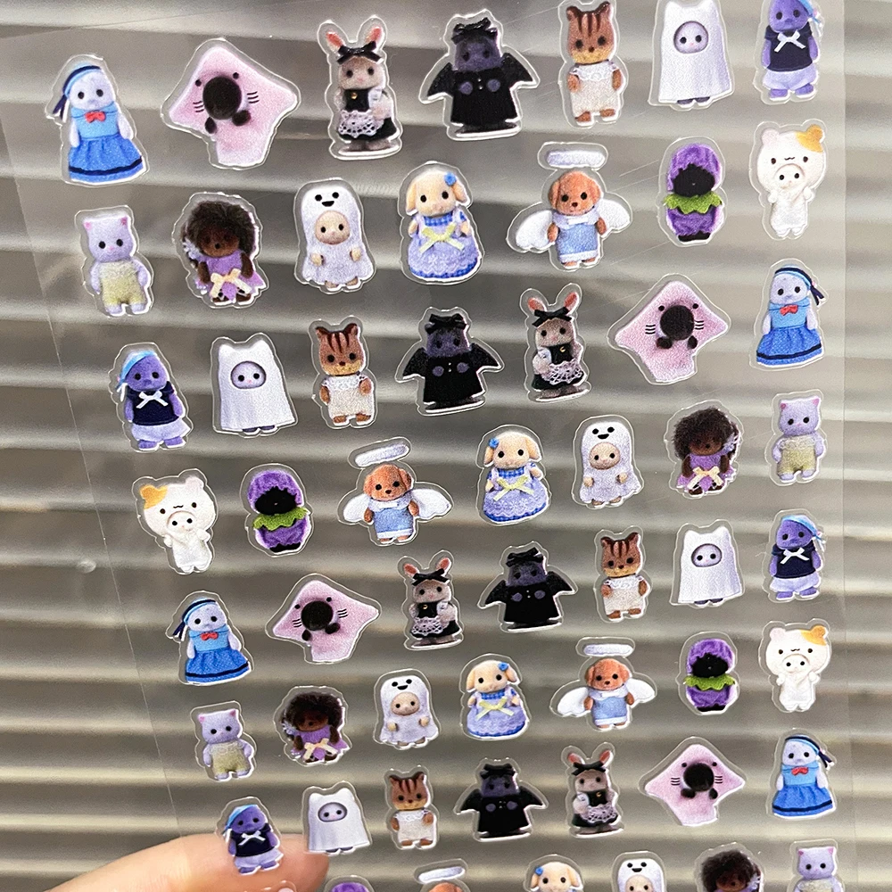 

Kawaii Senbel Family Anime Nail Supplies Decals Transparent Waterproof Stationery Sticker Toys for Children Nail Deco Stickers