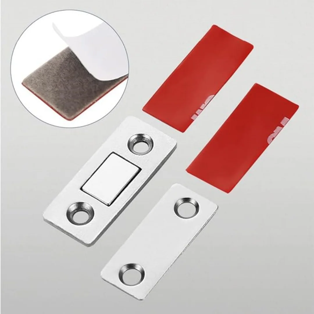 8 Pair Cabinet Magnets for Closure, Ultra Thin Magnetic Cabinet Door Catch Adhesive Drawer Magnets for Closet Door Cupboard Close