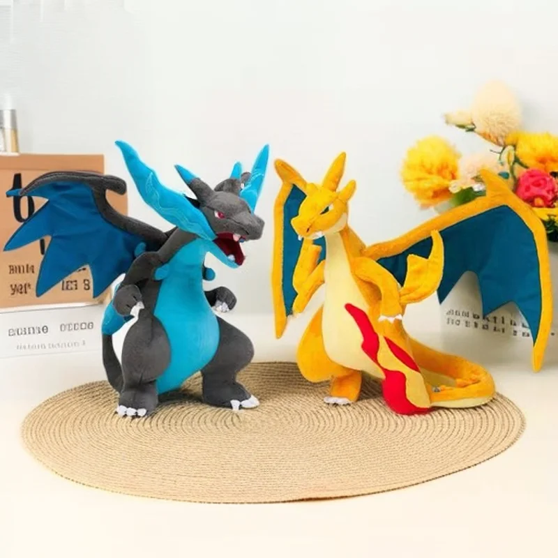 Pokemon Stuffed Anime Plush Toy para meninos e meninas, boneca de algodão macio, Charizard X & y, desenhos animados, presente de aniversário, decoração do quarto, sofá, Kawaii, 25cm